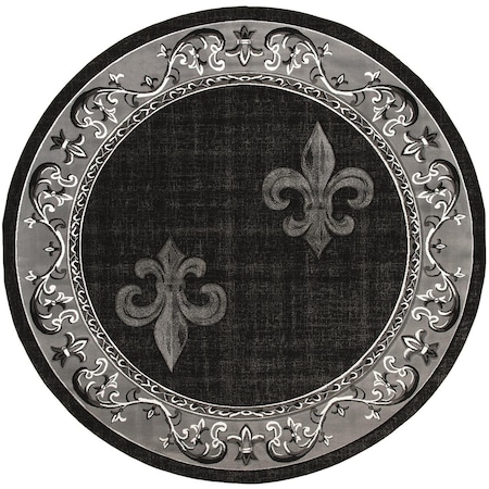 Manmade 7 ft. 10 in. Bristol Lilium Gray Round Rug MA3655527